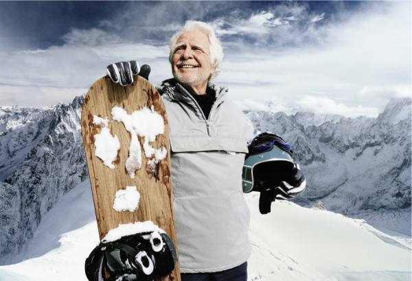 Photograph Chris Frazer Smith Snowboarder on One Eyeland